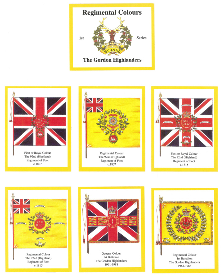 The Gordon Highlanders - 'Regimental Colours' Trade Card Set by David Hunter
